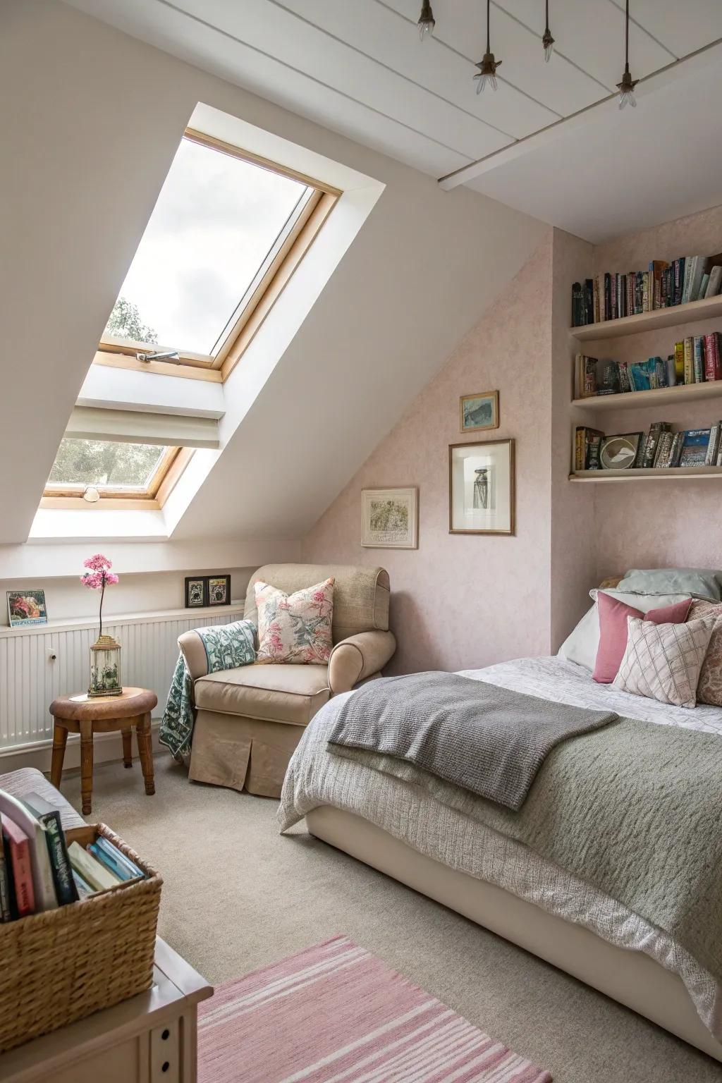 Flexible layouts make your attic bedroom effective and versatile.