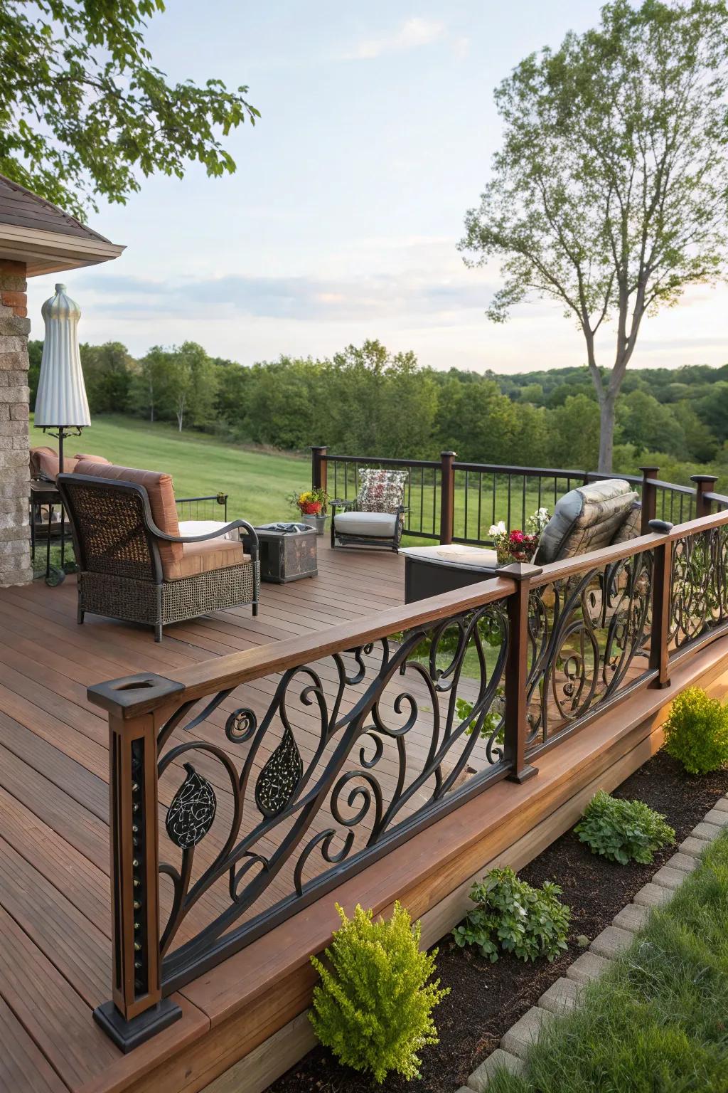 Creative railings add personality and flair to your deck.