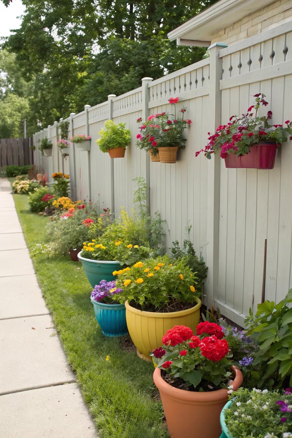 Dynamic container displays add color and flexibility.