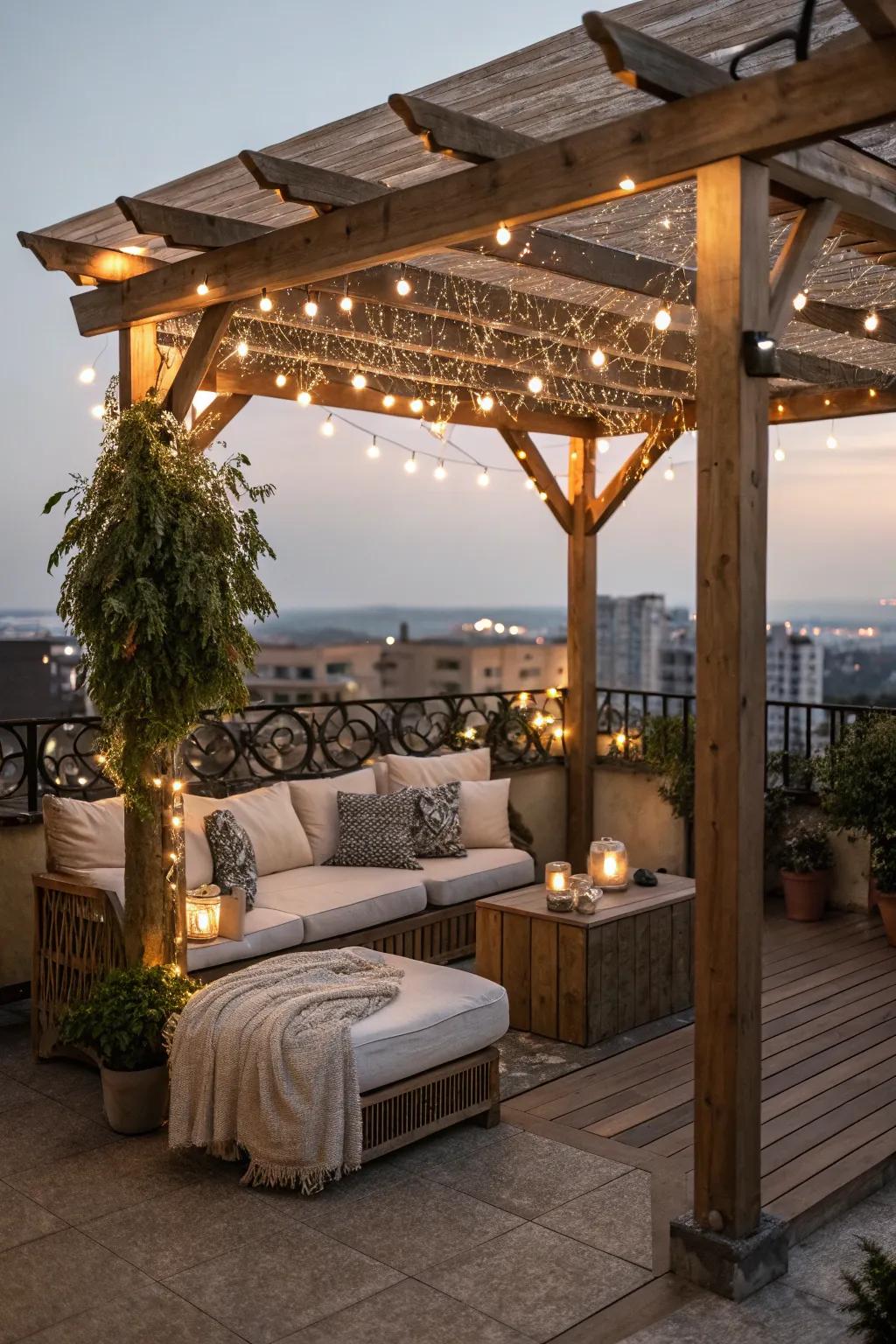 Timber pergolas infuse charm and character into your balcony.