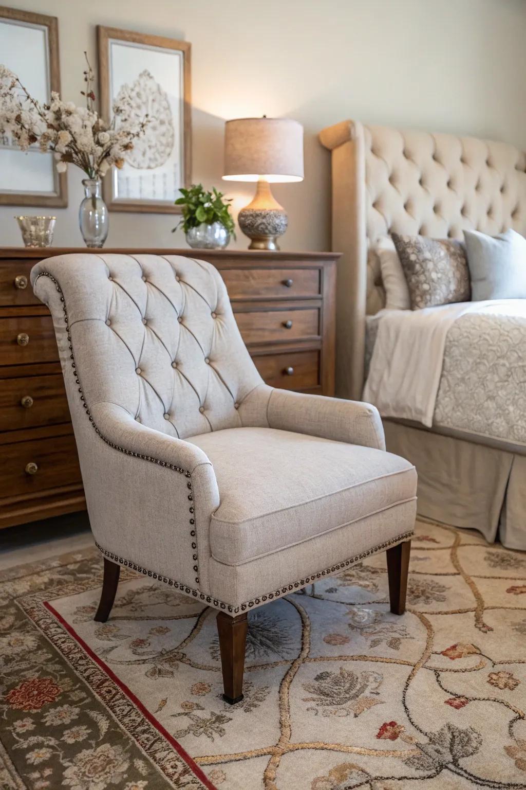 Tufted chairs bring elegance and sophistication to any space.