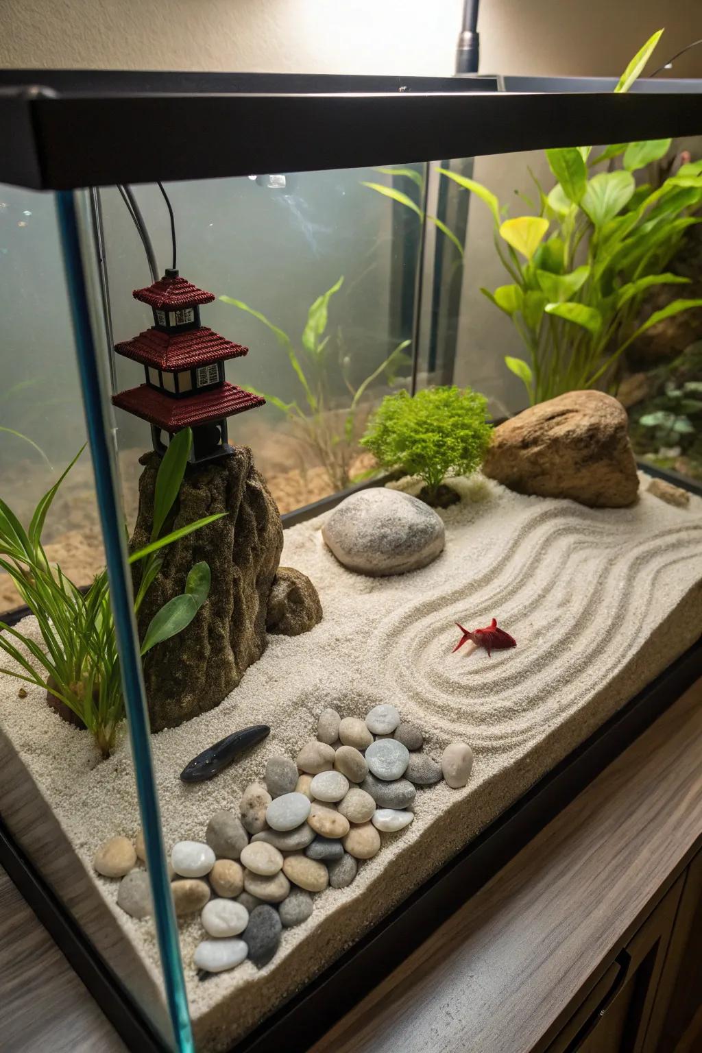 Zen-inspired setups offer a calm, soothing environment.