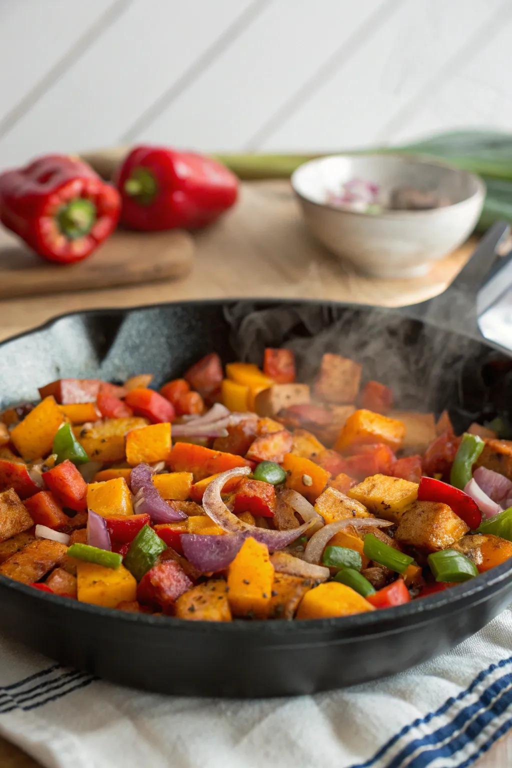 A vibrant breakfast hash makes for a robust start to your day.