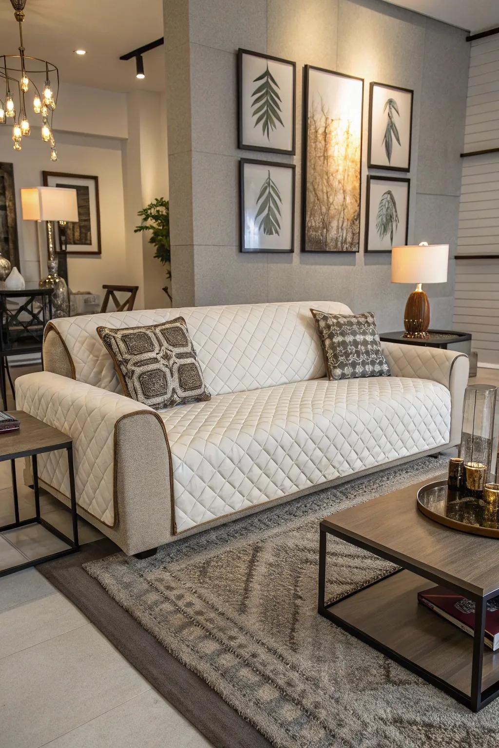 Slipcovers provide an easy and affordable way to update your couch.