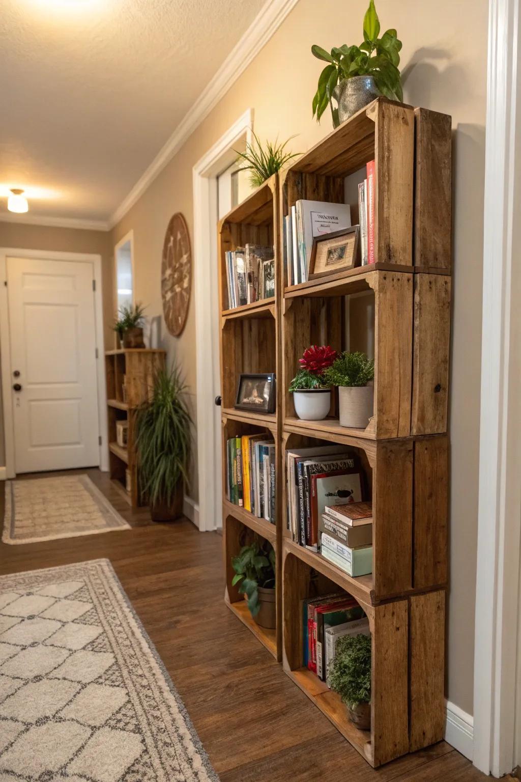 DIY shelves inspire boundless personalization.