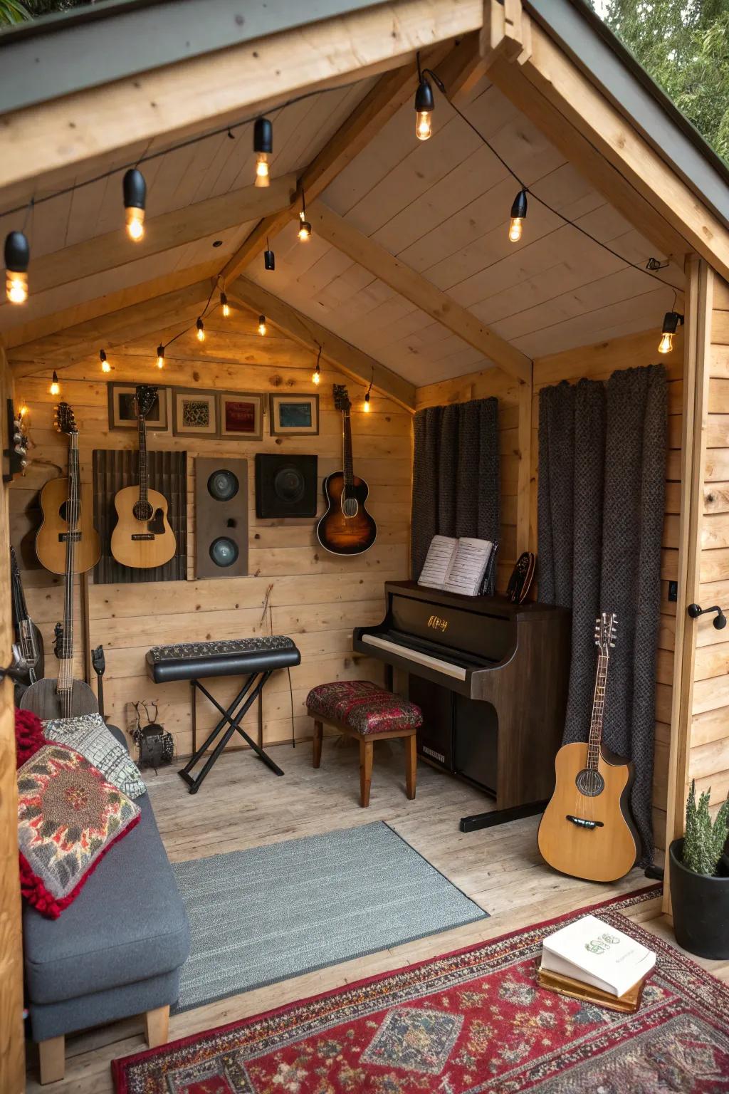 A music studio sanctuary for musicians.