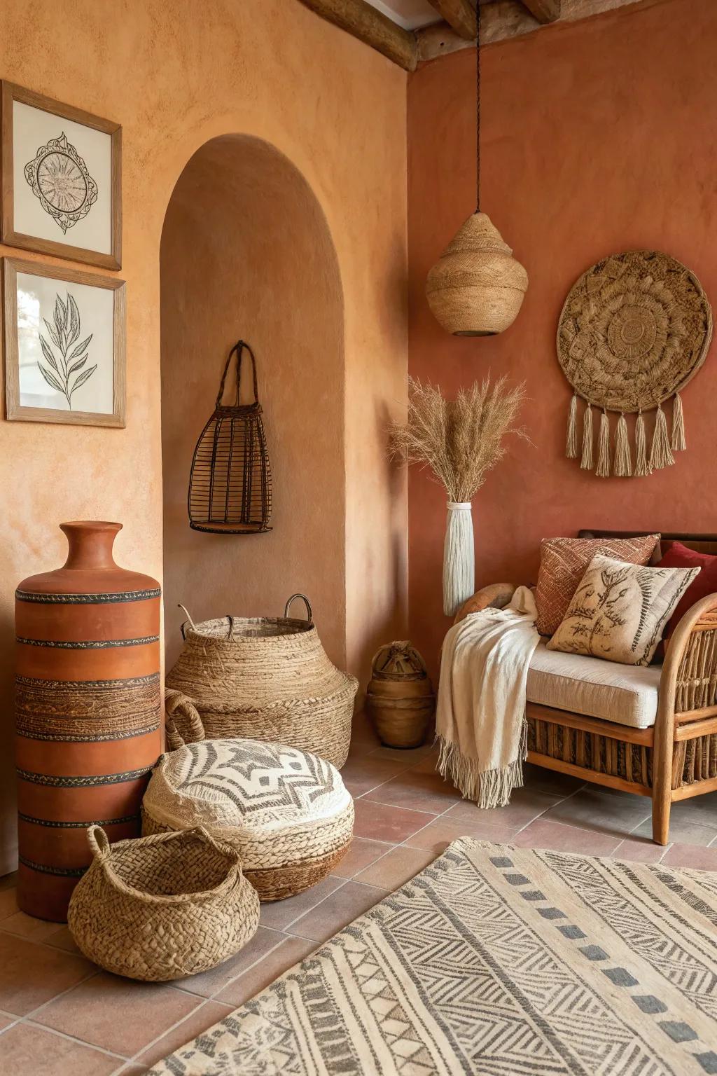 Desert colors bring warmth and a natural look to your space.