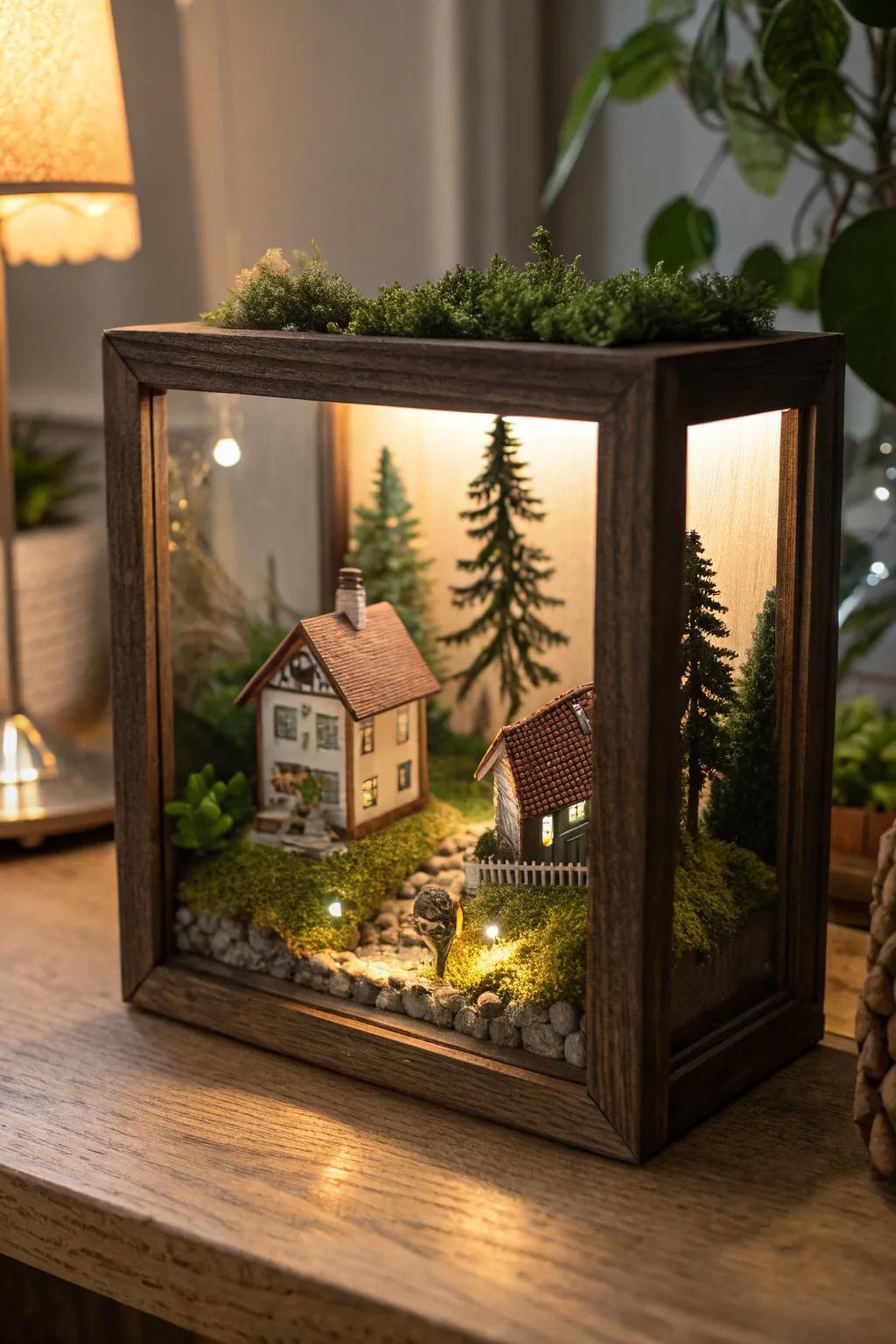 Create a dreamy escape with miniature landscapes.