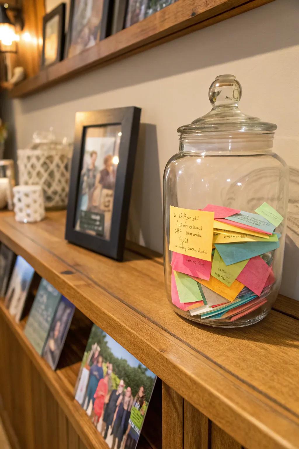 A container of memories, filled with love and laughter.