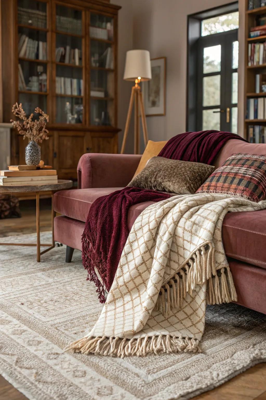 Texture enhances warmth and depth.