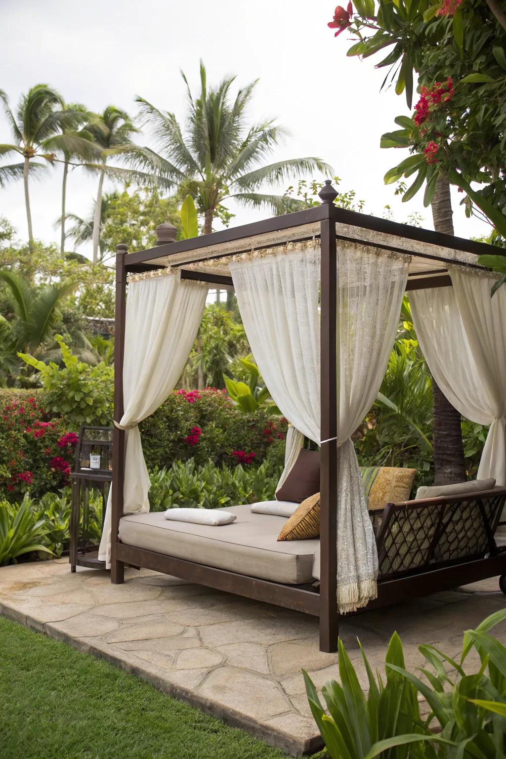 Daybeds provide a luxurious escape in your own backyard.