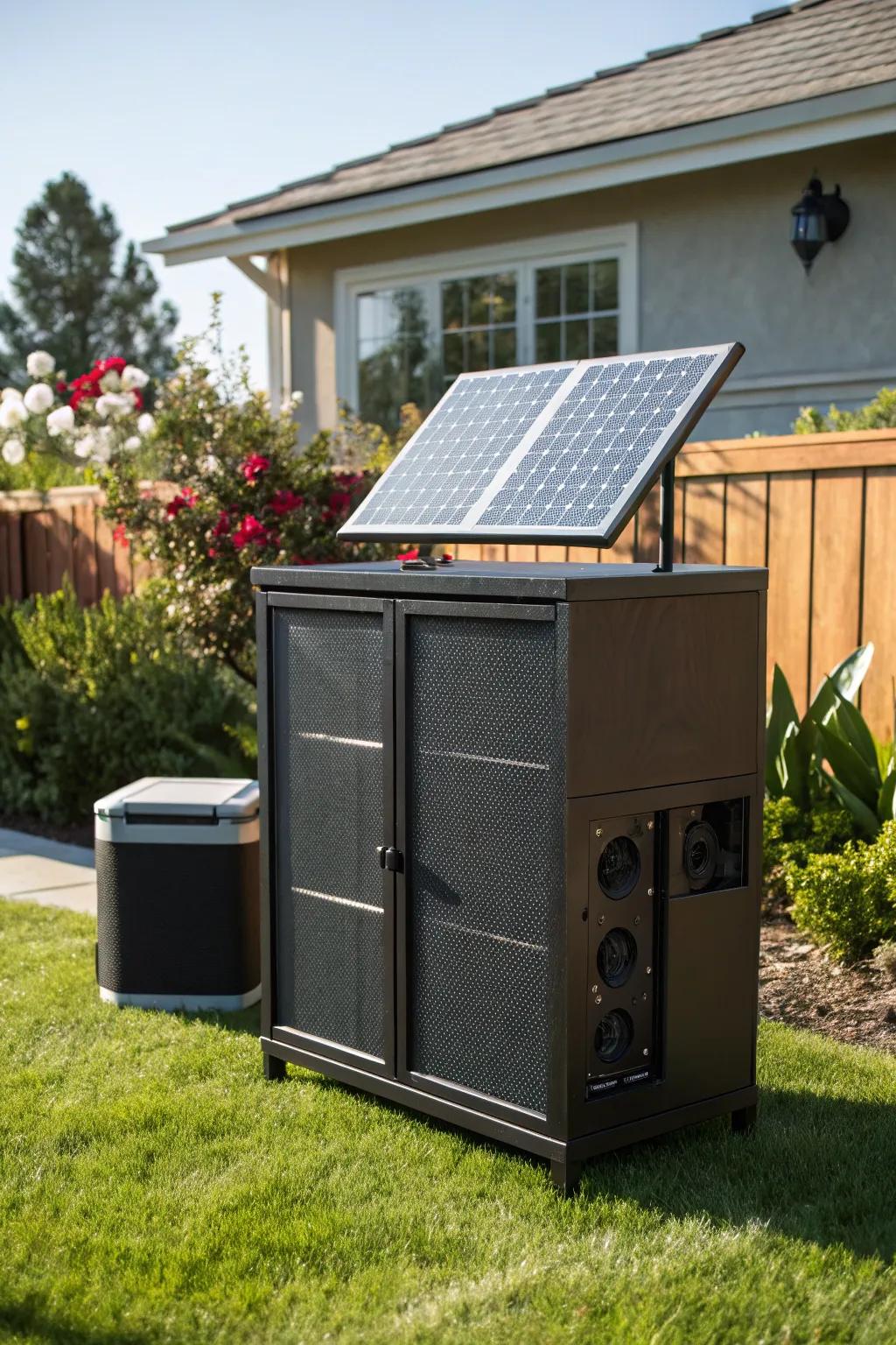 Solar-powered cabinets offer eco-friendly and energy-efficient audio solutions.