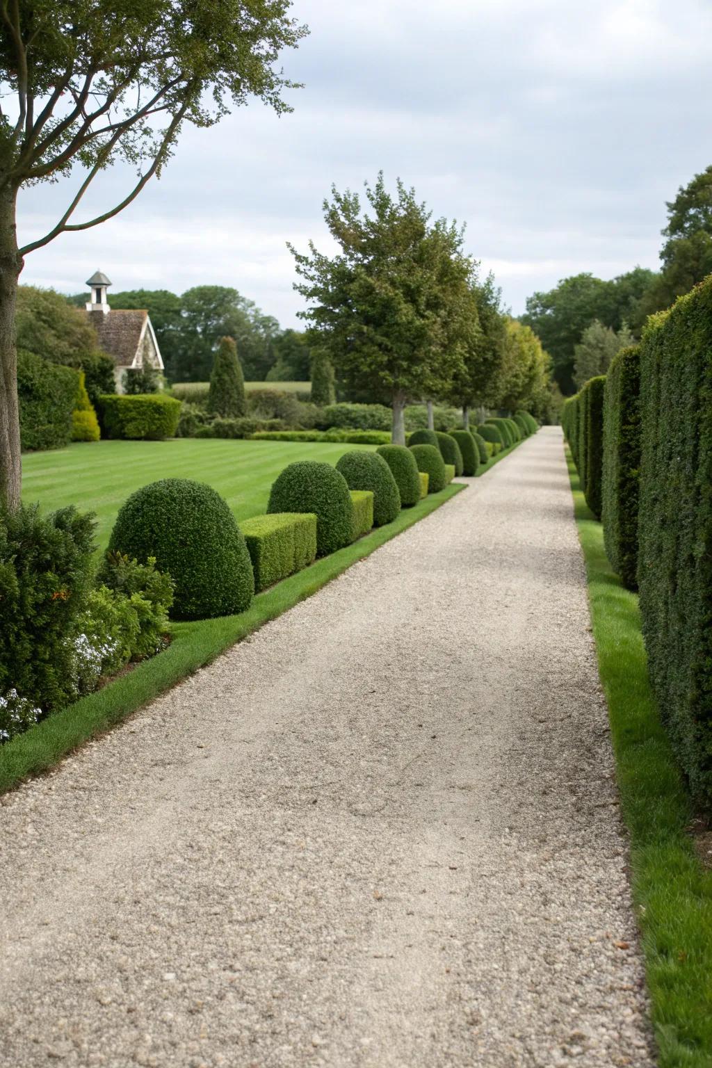 A classic driveway with timeless charm.