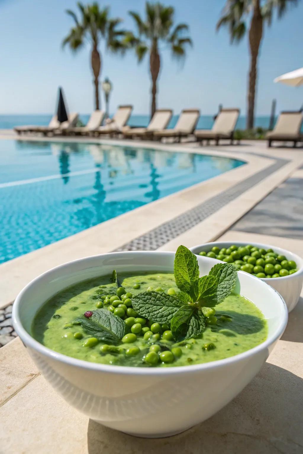 Surprise your taste buds with a chilled pea and mint soup.