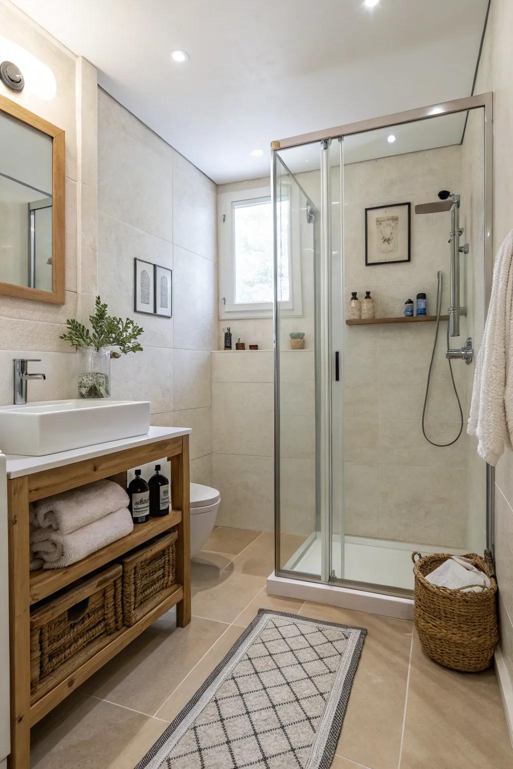 Minimalist design keeps small spaces feeling open and airy.