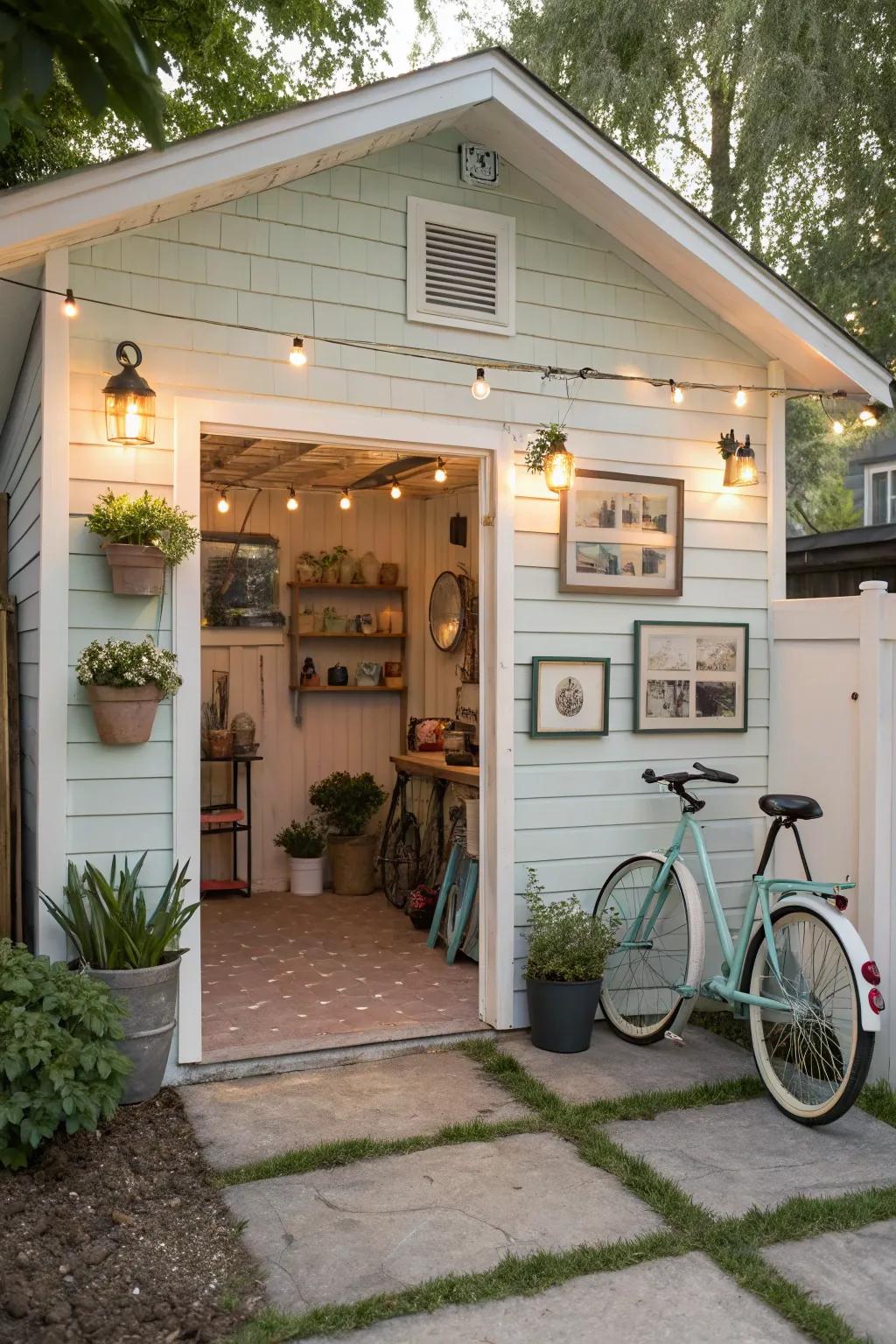 Decorative elements can turn a functional garage into a stylish retreat.