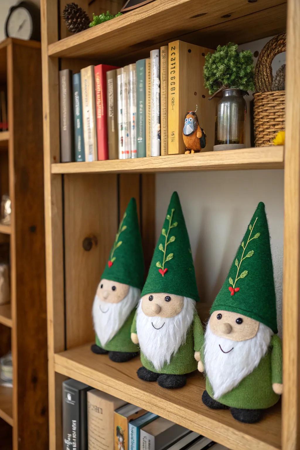 Add a quirky touch with lucky gnomes.