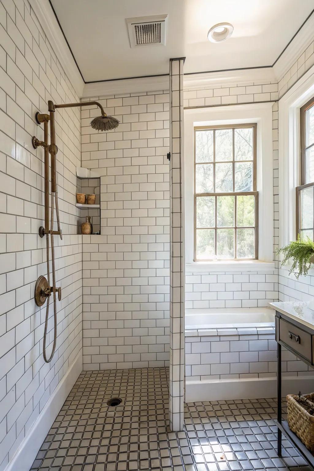 Achieve a timeless look with subway tiles.