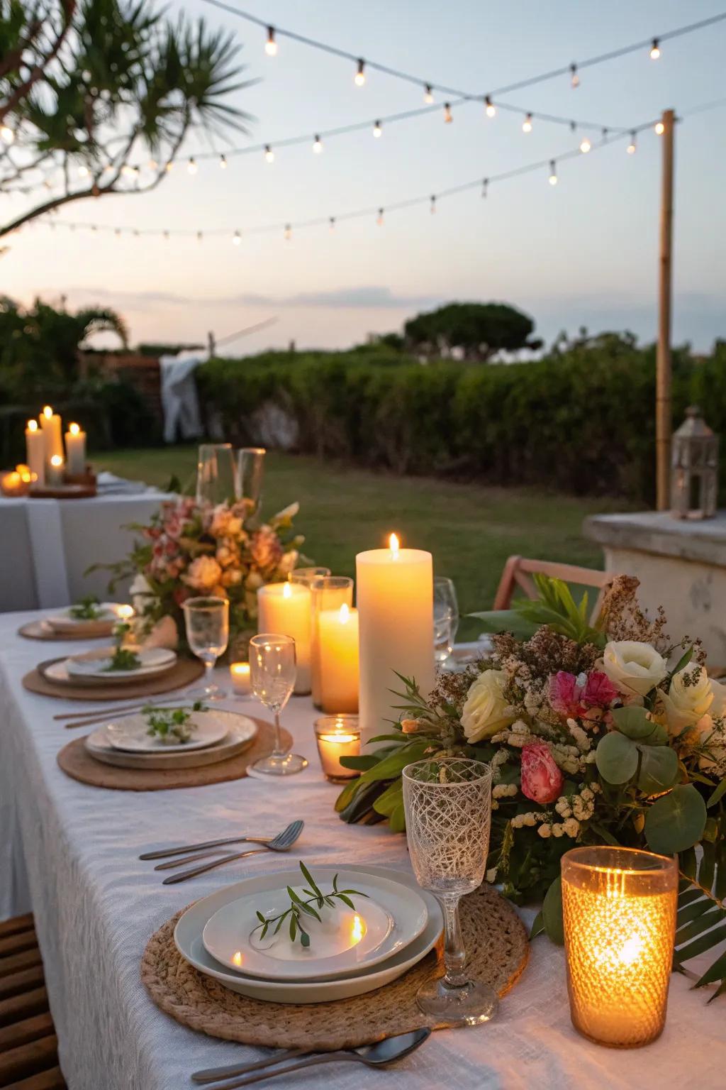 Tropical candles set the mood perfectly.