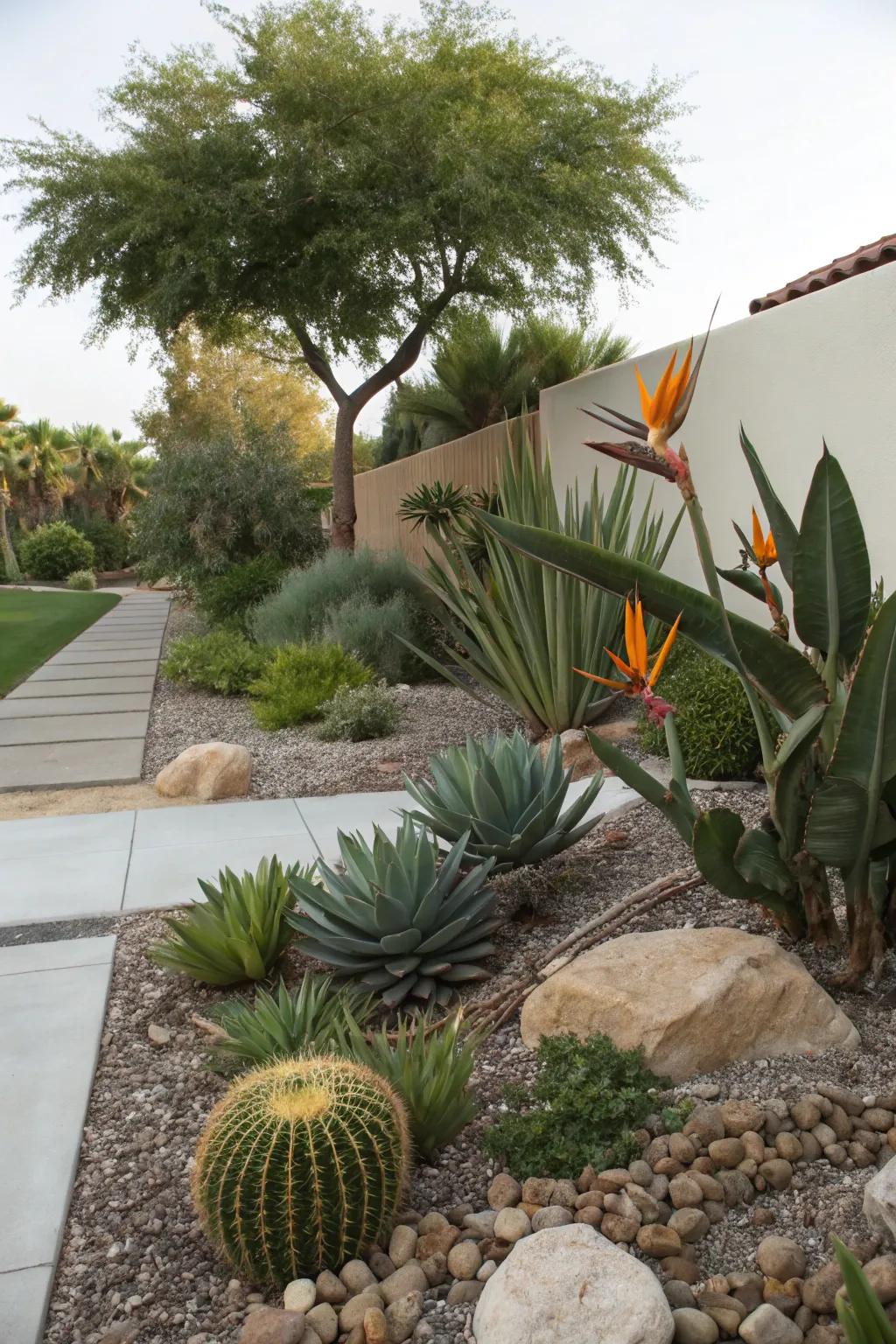 Flora Avian thrives in an eco-friendly, water-conserving garden.