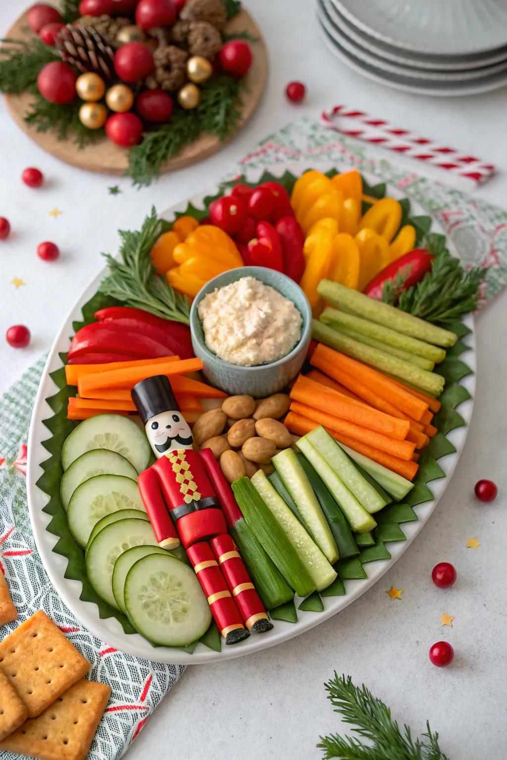 A nutcracker-inspired veggie design that's an artistic challenge.