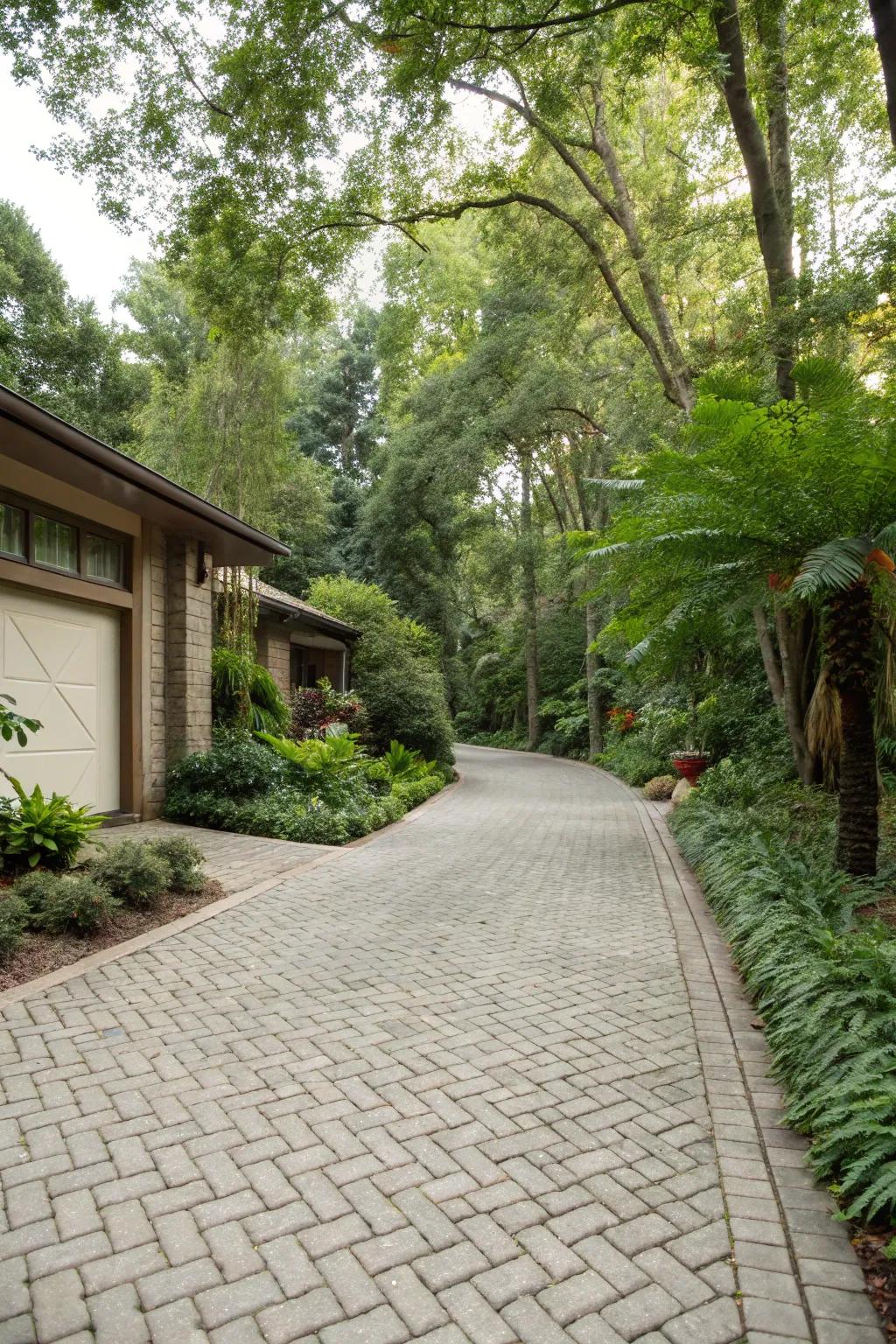 Eco-friendly driveways with porous ground cover push sustainability.