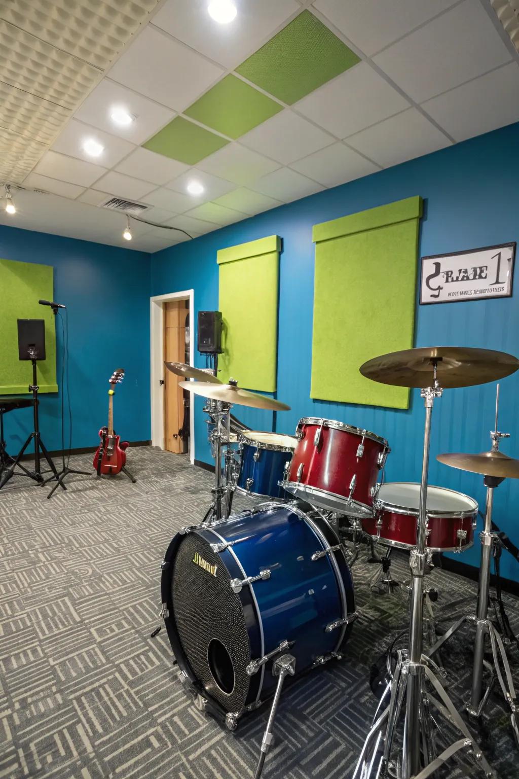 Colors can dramatically impact the mood of your drum room.