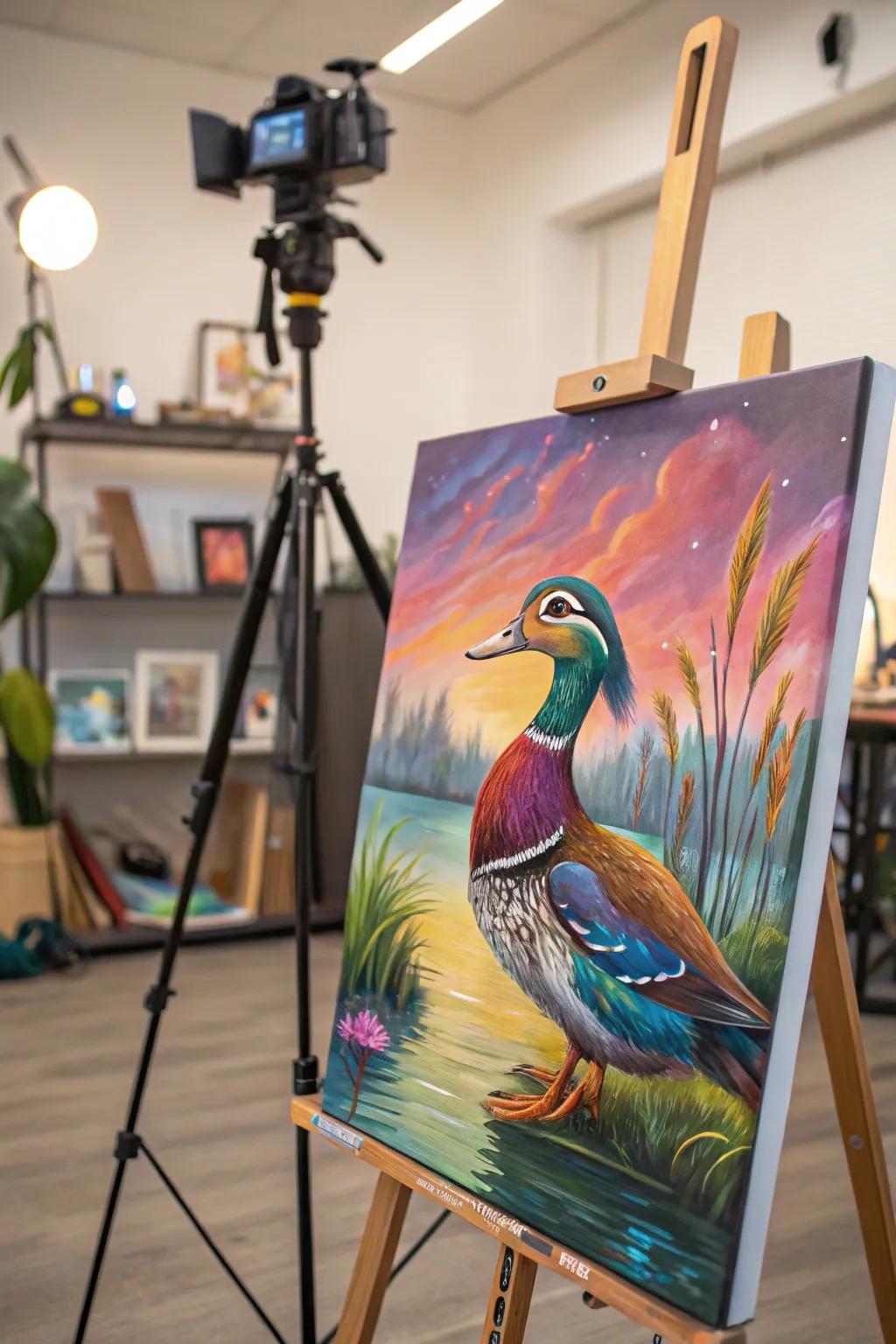 Stylized fantasy ducks inspire creativity and imagination.