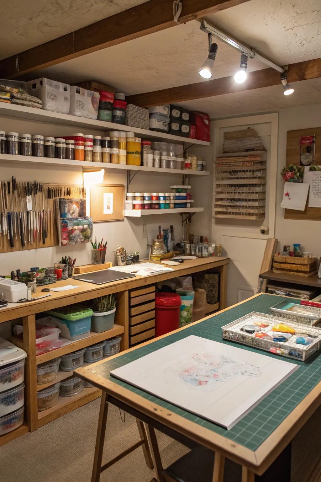 Unleash creativity in a dedicated craft space.