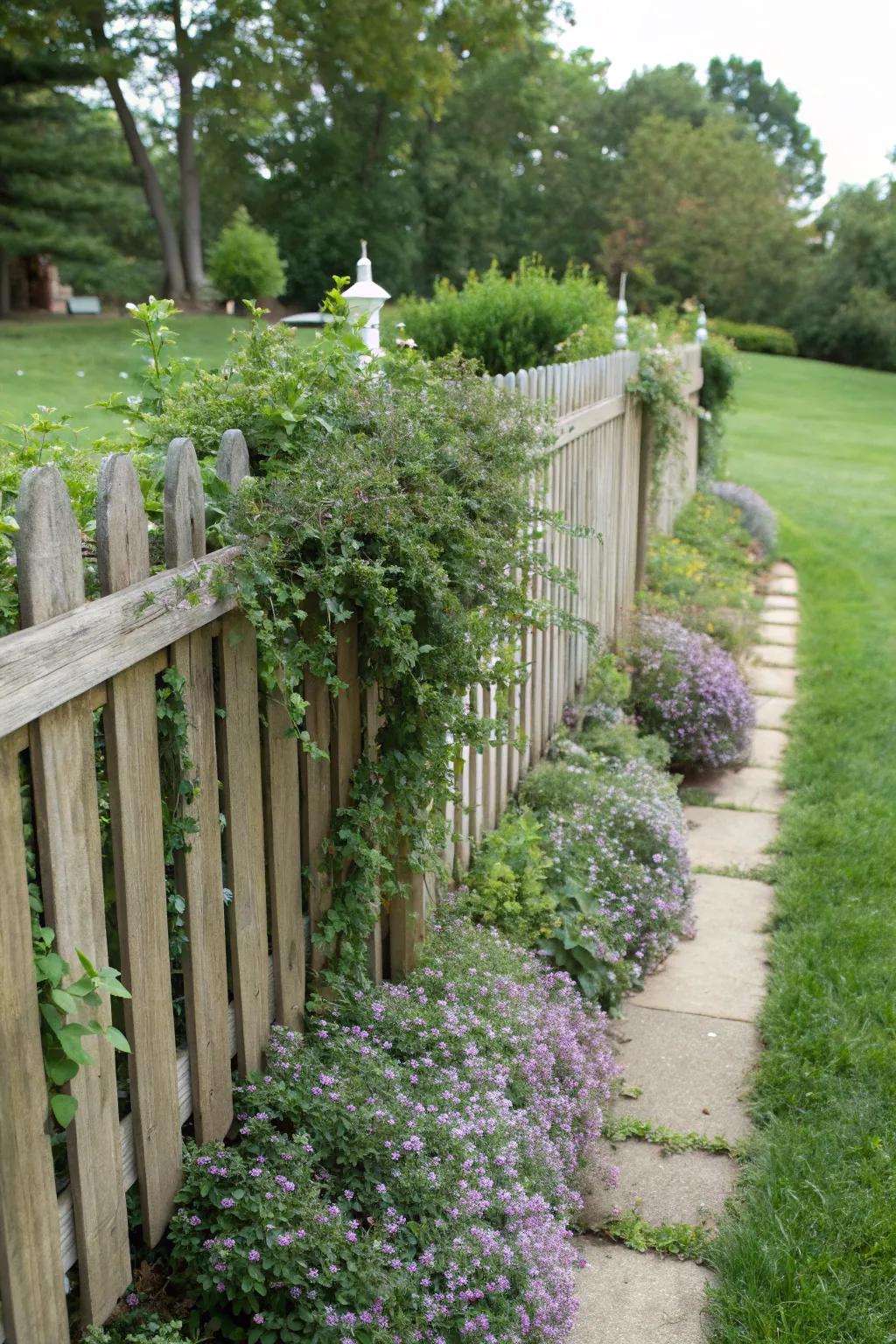 Living borders bring natural greenery to your fence.