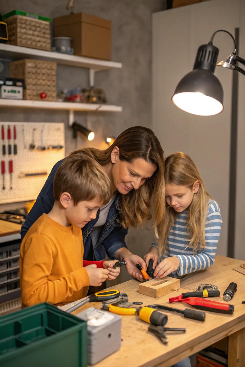 Learning home repairs together, empowering self-reliance.