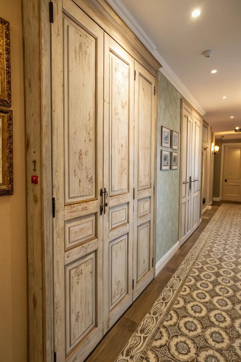 Enjoy the past by adding vintage country-style cupboard doors.