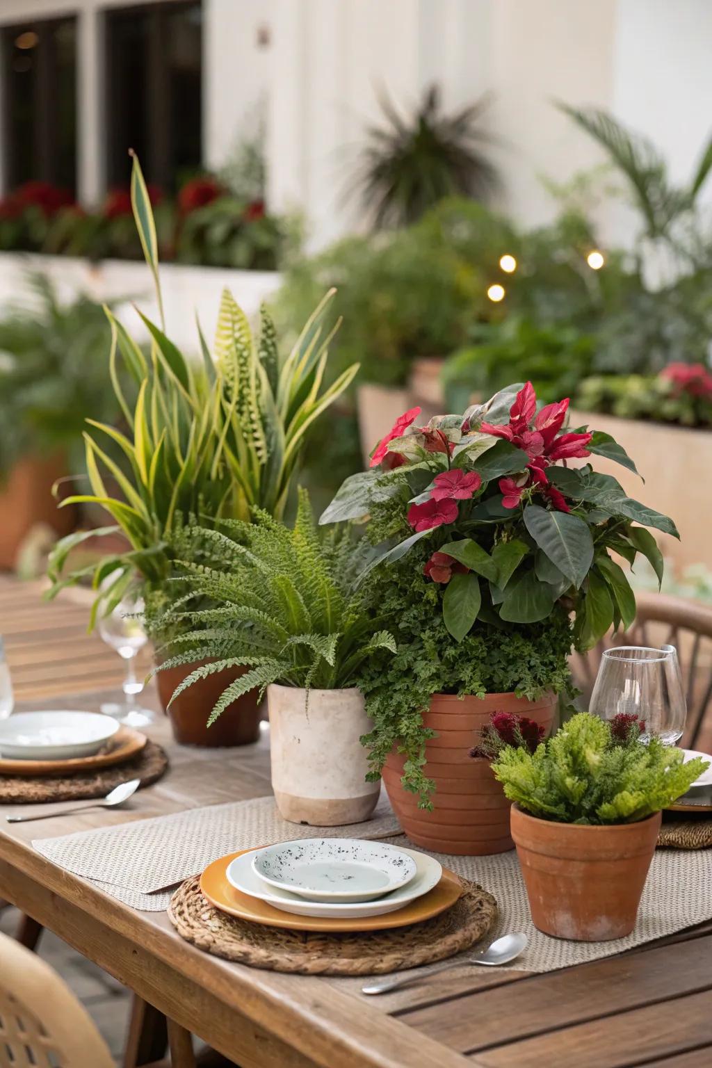 Elevate your dining experience with a botanical centerpiece.