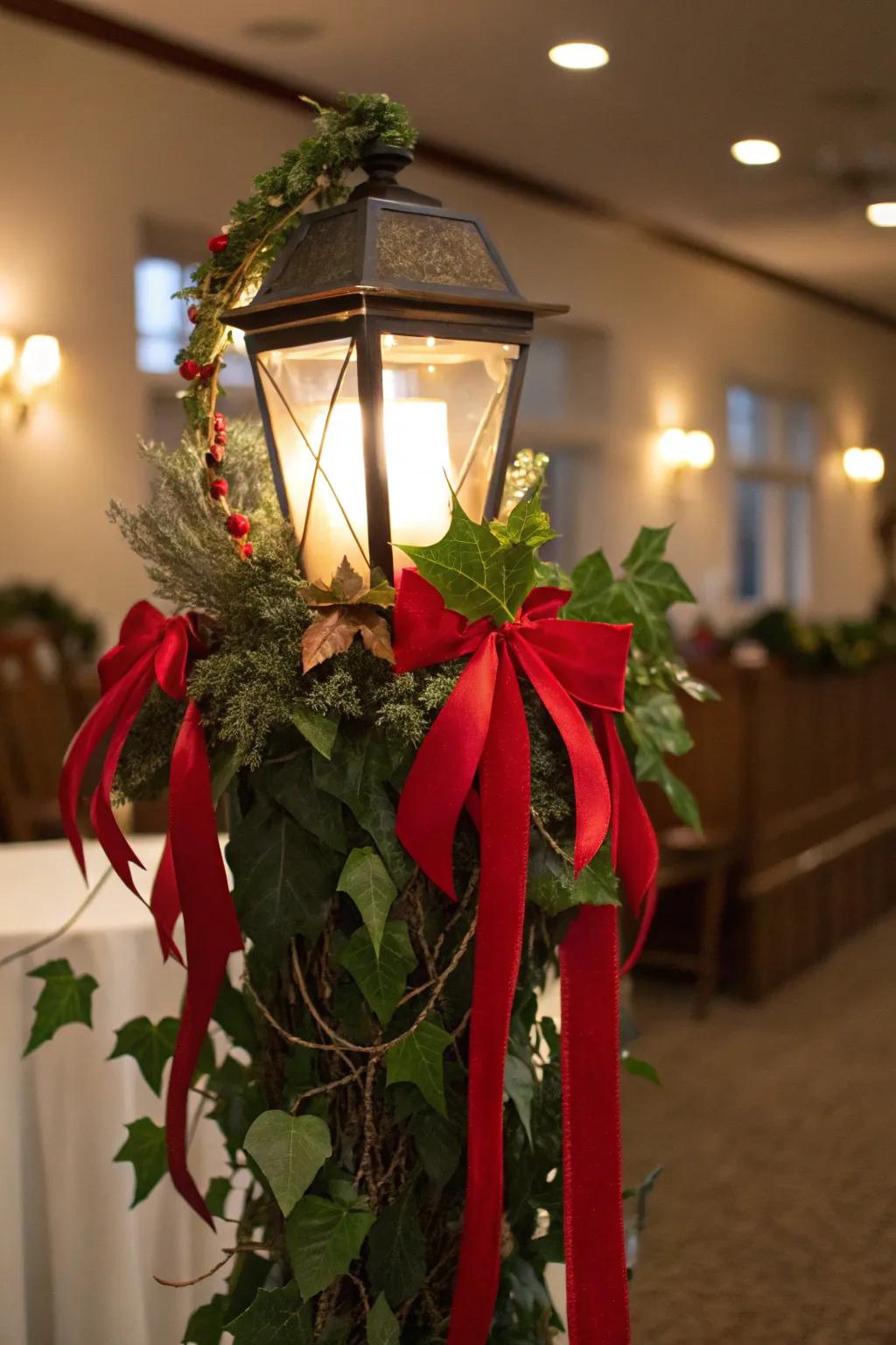 A festive lantern perfect for the holiday season.