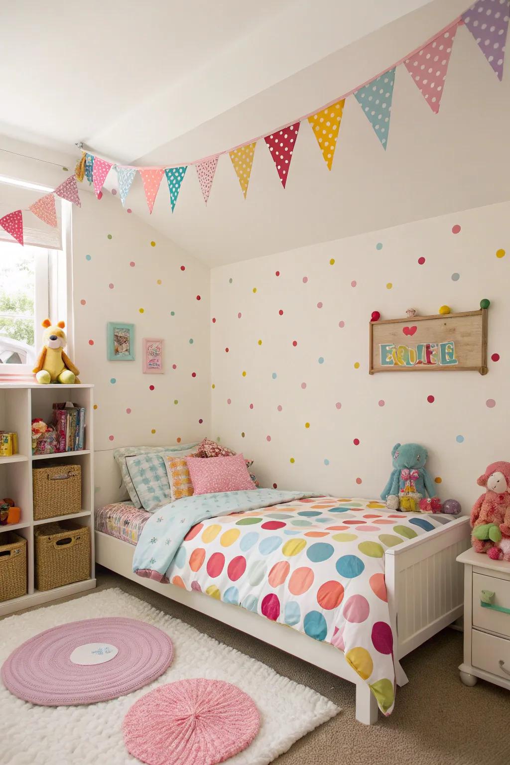 Playful rounds bringing joy and whimsy to the room.