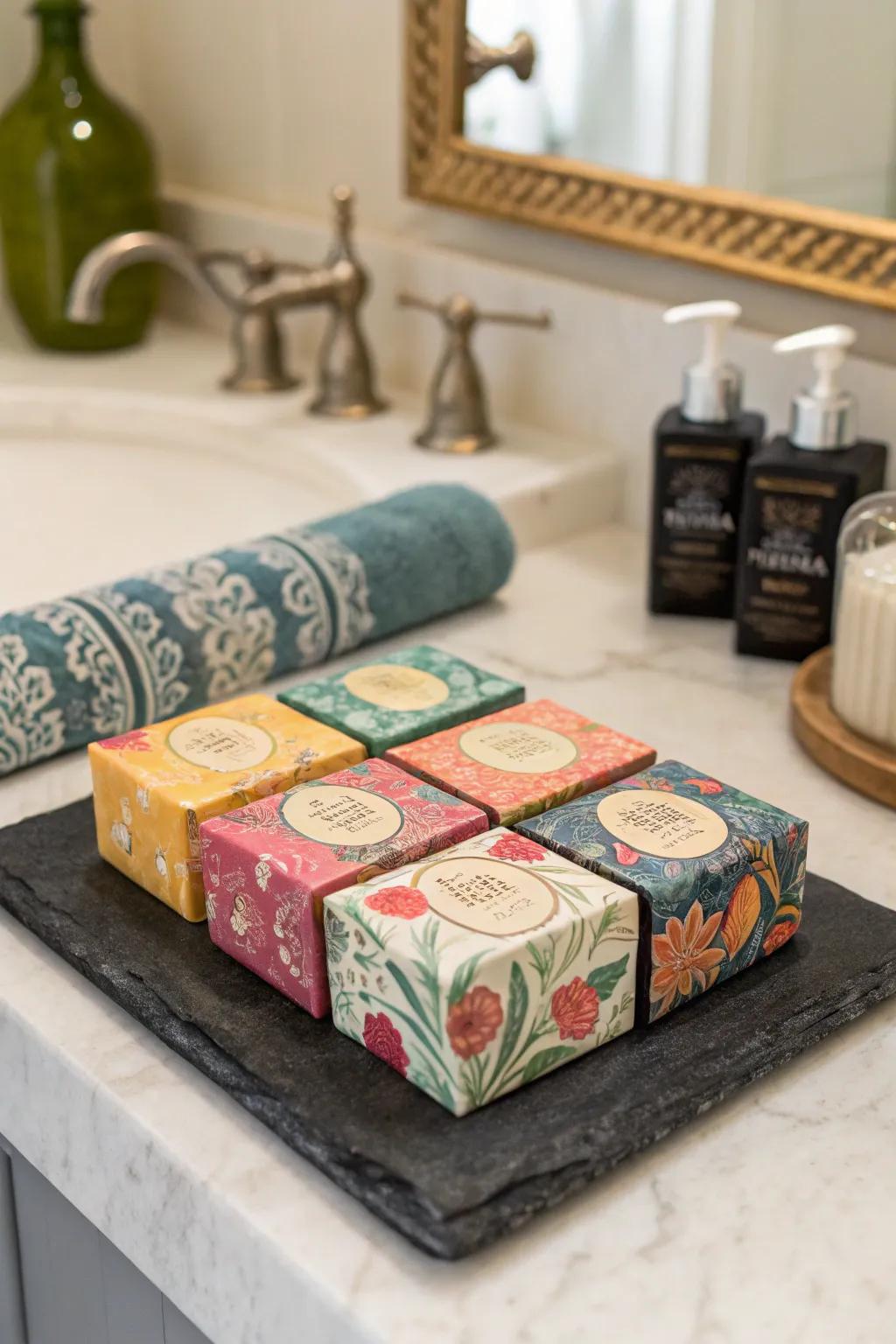 Indulge her senses with a luxurious bathing bar assortment.