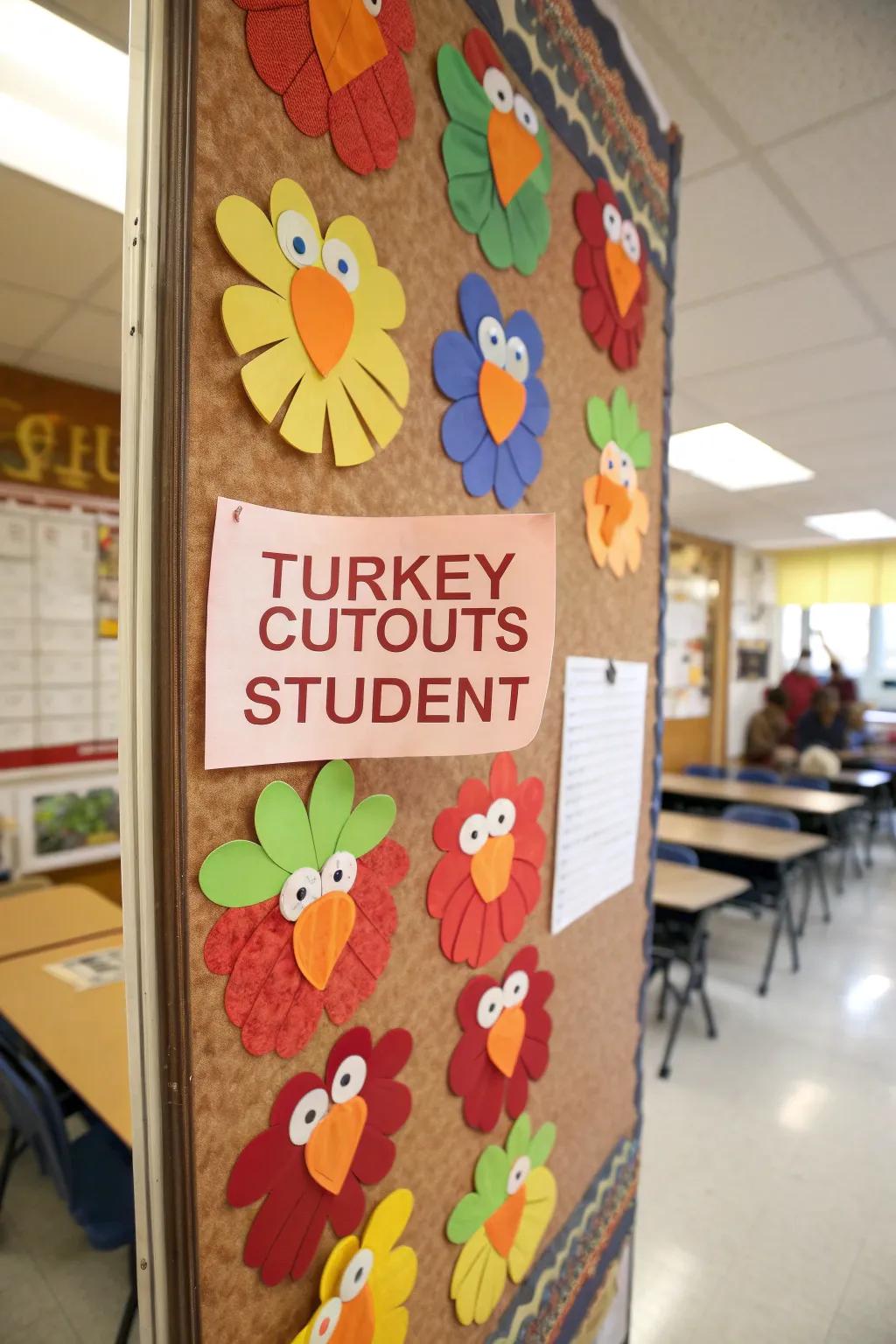 A 'Gobble Squad' bulletin board.