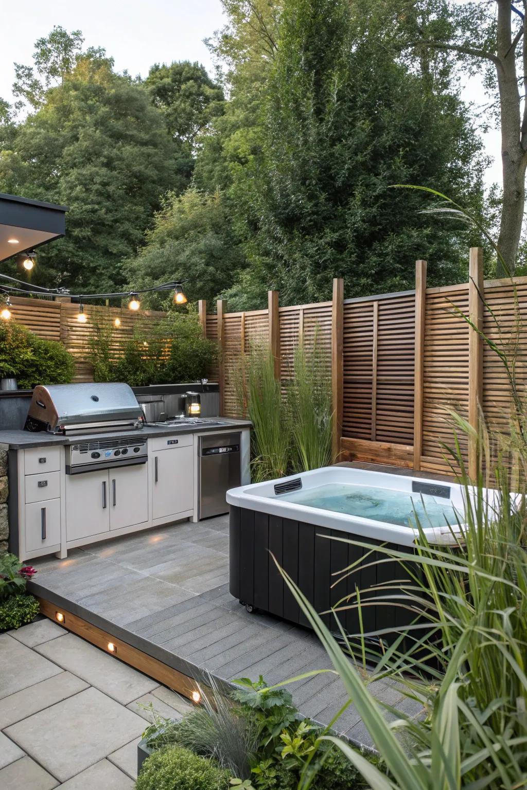 Privacy features can turn your outdoor area into a secluded haven.