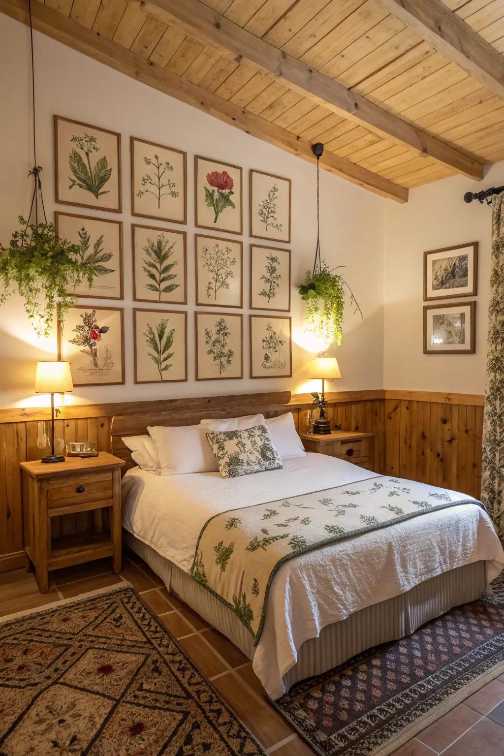 Nature-inspired decor conveys serenity to the space.