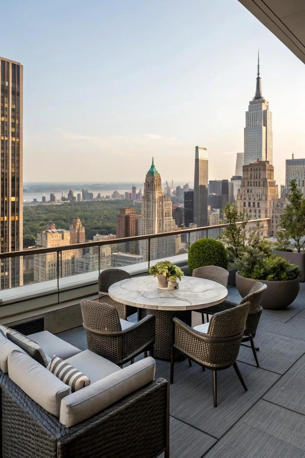 Outdoor spaces elevate the penthouse lifestyle.
