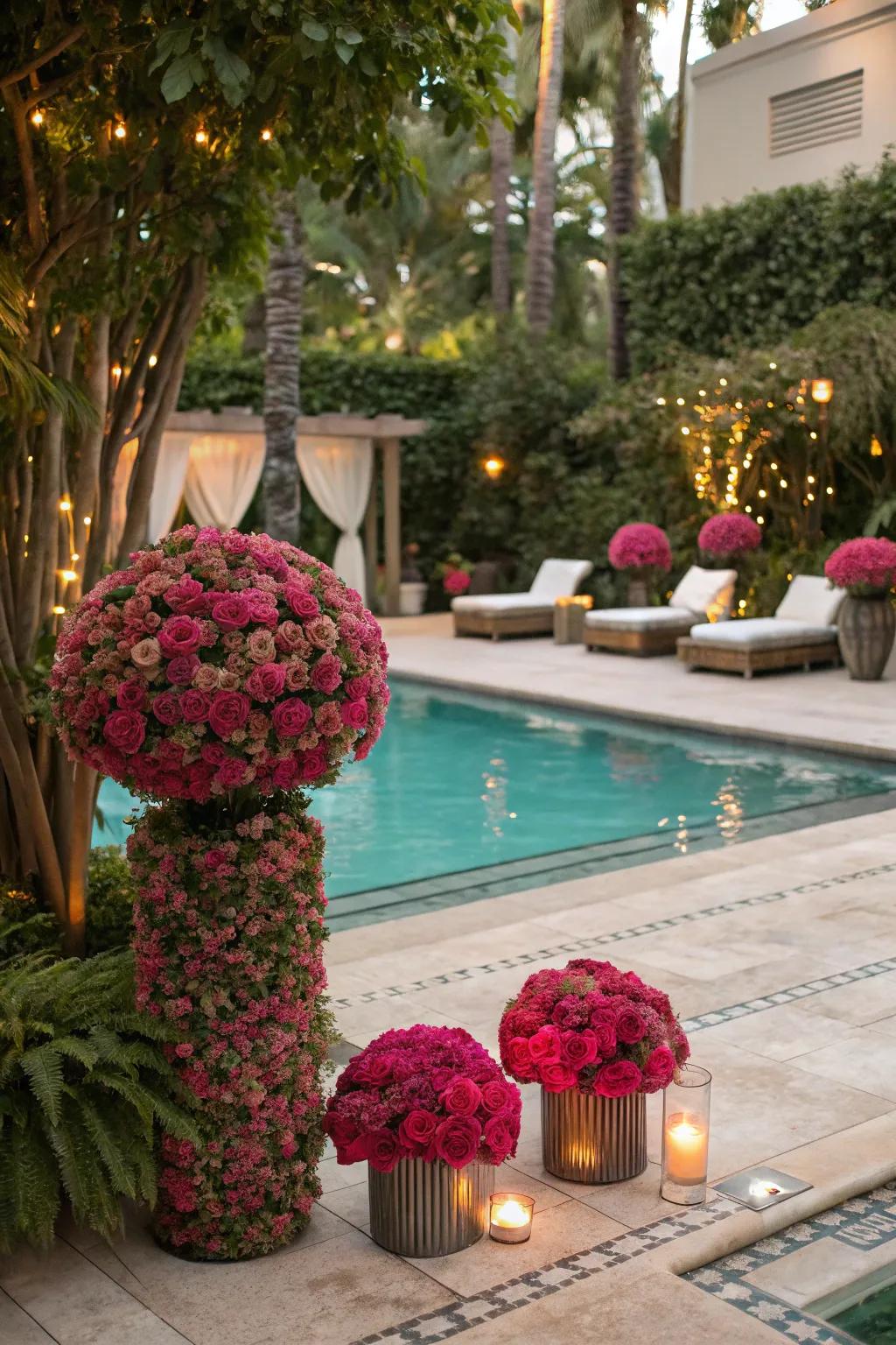 Transform your poolside with the heat-loving charm of rose moss.