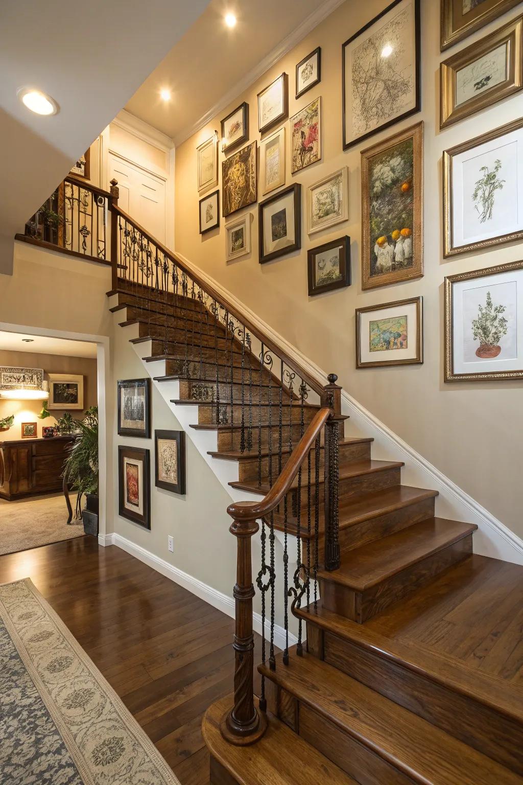 A gallery wall can be a great focal point and show off your personality.