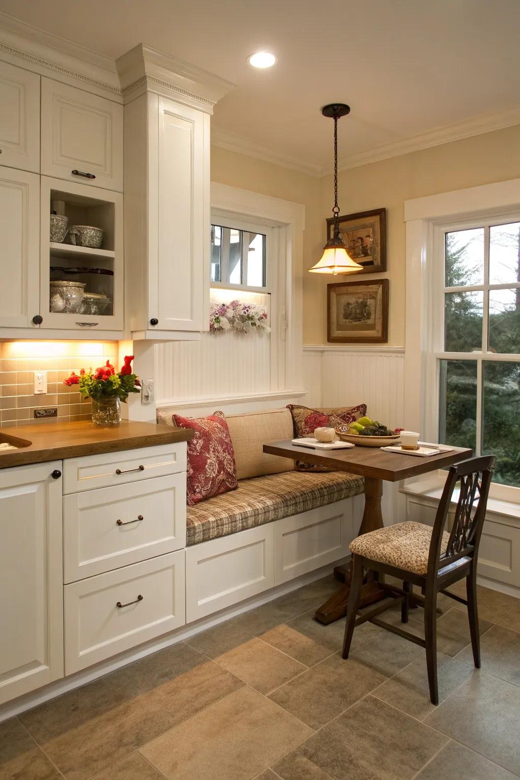 A cozy nook in the kitchen, ideal for relaxing moments.