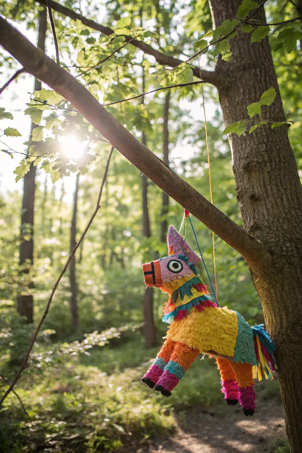 Add excitement with a woodland creature piñata.